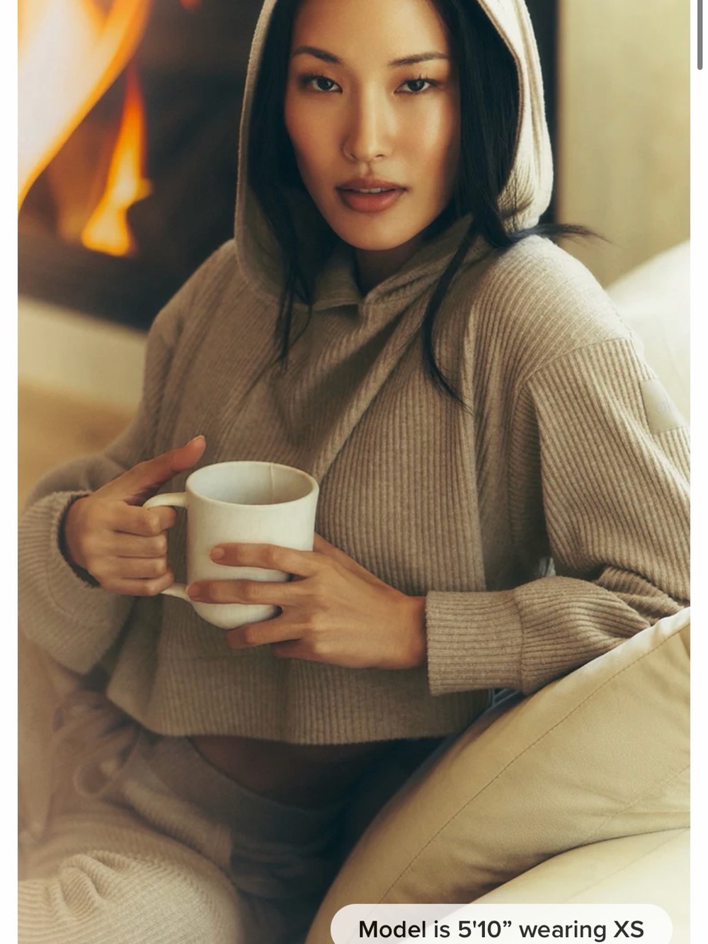 Alo Muse Hoodie - Cozy Ribbed Hoodie Sweater -